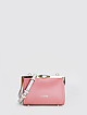 Кораллово-розовая сумочка кросс-боди - клатч с саквояжным замком  Cromia