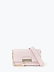 Пастельно-розовая сумочка на плечо из гладкой кожи и кожи под крокодила  Cromia