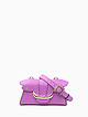 Фиолетовая сумочка кросс-боди BUTTERFLY из гладкой кожи с фигурным клапаном  Cromia
