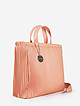 Мягкая сумка-тоут из лососево-розовой плиссированной экокожи  Alex Max