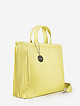 Мягкая сумка-тоут из желтой плиссированной экокожи  Alex Max