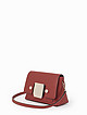Бордовая сумочка кросс-боди из гладкой кожи  Cromia