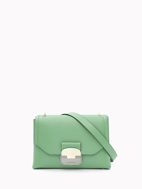 Мятно-зеленая сумка кросс-боди MORGANA из гладкой кожи  Cromia