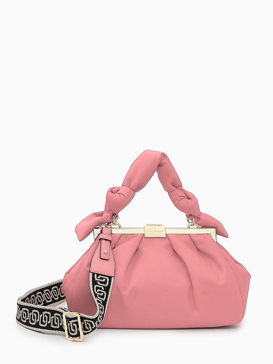 Небольшая нейлоновая сумочка-багет ALAIDE розового цвета  Cromia