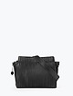 Мягкая сумка-клатч из черной плиссированной экокожи с ремешком на плечо  Alex Max
