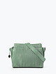 Мягкая сумка-клатч из светло-зеленой плиссированной экокожи с ремешком на плечо  Alex Max