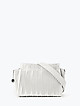 Мягкая сумка-клатч из белой плиссированной экокожи с ремешком на плечо  Alex Max