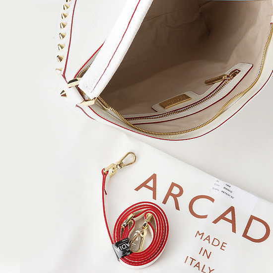 Классические сумки Arcadia 1454 white stamp