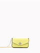 Лимонная сумочка клатч из кожи с дополнительным ремешком-цепочкой  BE NICE