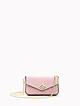 Пудрово-розовая сумочка клатч из гладкой кожи с дополнительным ремешком-цепочкой  BE NICE