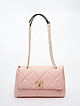 Розовая кожаная сумка кросс-боди среднего размера с узорной строчкой  Folle