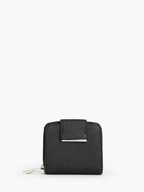 Небольшой черный кошелек из натуральной кожи  Alessandro Beato