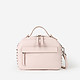 Пастельно-розовая кожаная сумка-кейс  Arcadia