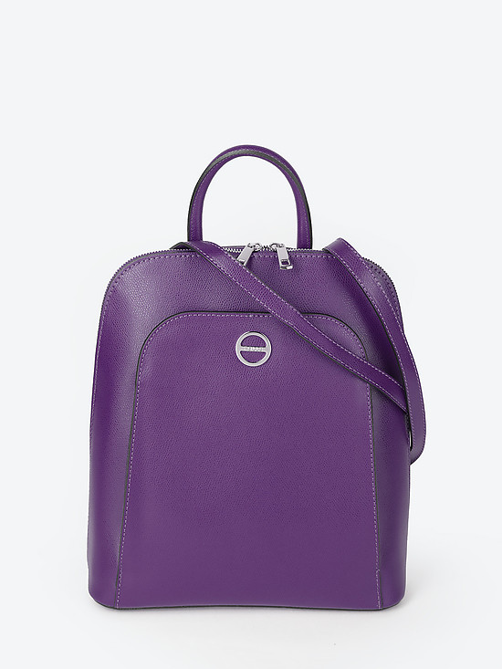 Фиолетовый рюкзак из плотной кожи  Folle