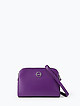 Фиолетовая кожаная сумочка кросс-боди с тремя отделами  Folle