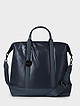 Текстильная дутая сумка-тоут синего цвета  Alex Max