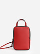 Красная прямоугольная сумочка-боулер с ремешком на плечо  Palio