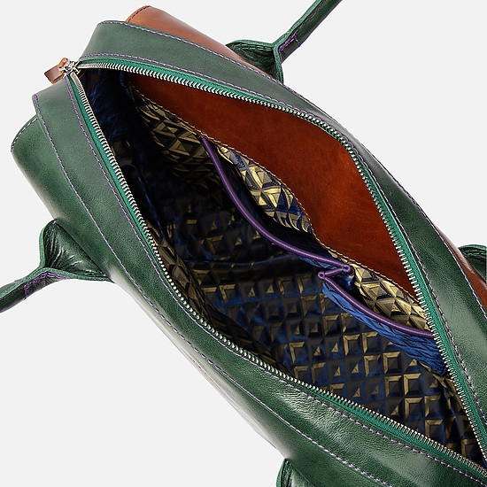 Дизайнерские сумки Балагура 1677 brown cognac violet