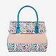 Розово-голубая кожаная сумка-тоут в стиле колор-блок  Balagura