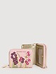 Небольшой кошелек на молнии из светло-розовой кожи с аппликацией  Alessandro Beato