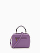 Фиолетовая сумка-коробочка из натуральной кожи  BE NICE