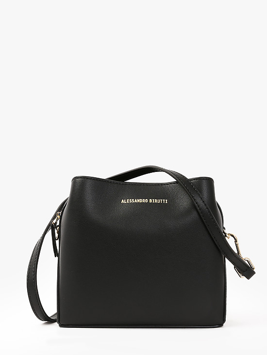 Повседневная сумочка через плечо из натуральной кожи черного цвета  Alessandro Birutti