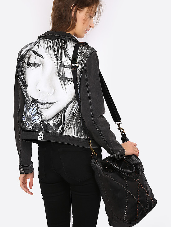 Джинсовая куртка с ручной росписью  MBocharova