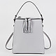 Дымчато-белый кожаный рюкзак-сумка  Tosca Blu