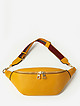 Желтая сумка на пояс с разноцветным текстильным ремешком  Innue