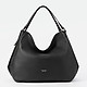 Черная сумка-мешок из мягкой кожи  Tosca Blu