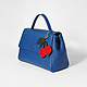 Лаконичная синяя сумочка из натуральной кожи  Tosca Blu