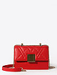 Прямоугольная красная сумочка кросс-боди из натуральной кожи на цепочке  Tosca Blu