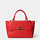 Красная трапециевидная сумка-тоут из натуральной кожи с декором в форме губ в стиле 80-х  Tosca Blu