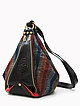 Разноцветная сумка-рюкзак из мягкой кожи с брендовым тиснением  Marino Orlandi