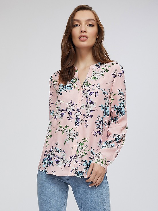 Блуза из легкой ткани с цветочным принтом  Calista