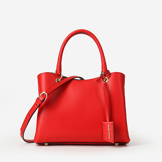 Красная сумка-тоут из матовой кожи  Gianni Notaro