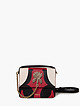 Мини-сумочка кросс-боди TUBEROSA из бордовой кожи с принтом и золотистым декором в виде цветка  Furla