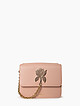 Мини-сумка кросс-боди TUBEROSA из матовой пудрово-розовой кожи с золотистым декором в виде цветка  Furla
