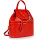 Яркий кожаный рюкзак с декоративной прострочкой  Roberta Gandolfi