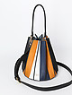 Разноцветная сумка бакет-бэг из экокожи  Tosca Blu