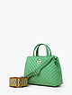 Ярко-зеленая стеганая сумка-тоут с текстильным ремешком на плечо  Folle