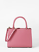 Небольшая розовая сумка-тоут в классическом силуэте из плотной кожи  Gianni Notaro