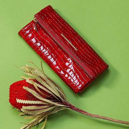 Красный лаковый бумажник  Alessandro Beato