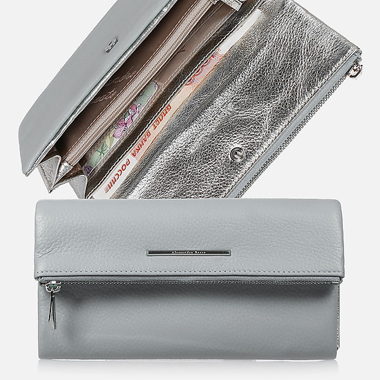 Серый горизонтальный бумажник  Alessandro Beato