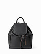 Мягкий кожаный рюкзак черного цвета  Folle