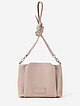 Пудрово-розовая сумочка кросс-боди из натуральной кожи  Folle