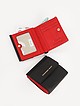 Миниатюрный квадратный кошелек из натуральной кожи в черном и красном цветах  Alessandro Beato
