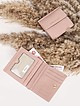 Миниатюрный квадратный кошелек из натуральной кожи пудрово-розового цвета  Alessandro Beato