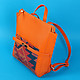 Оранжевый рюкзак с принтом  KELLEN