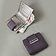 Компактный фиолетовый кошелек с серебристым интерьером  Alessandro Beato